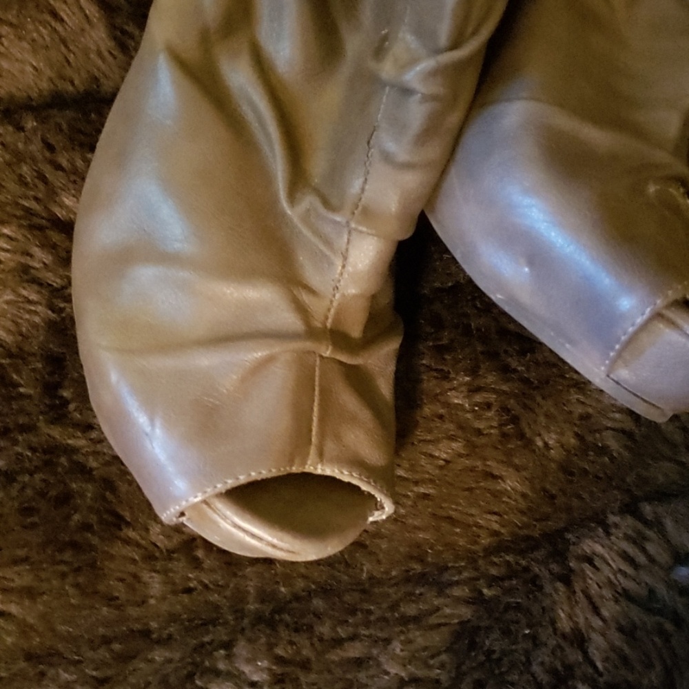 Open Toe Gray Booties - Picture 3 of 3